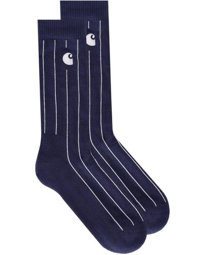 Carhartt Orlean White Socks - Blue