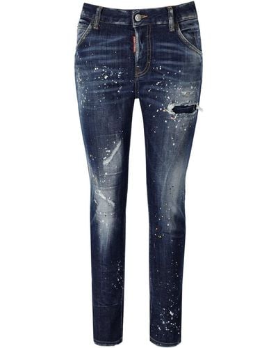 DSquared² Cool girl cropped e jeans - Blau