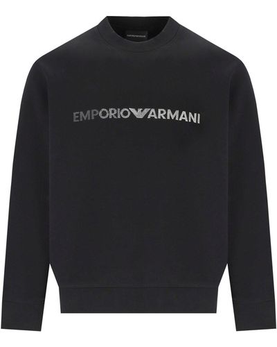 Emporio Armani Drawing Sweatshirt - Zwart