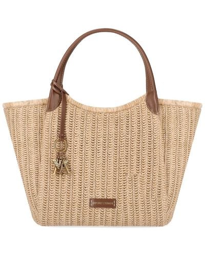 Emporio Armani Straw Handbag - Natural
