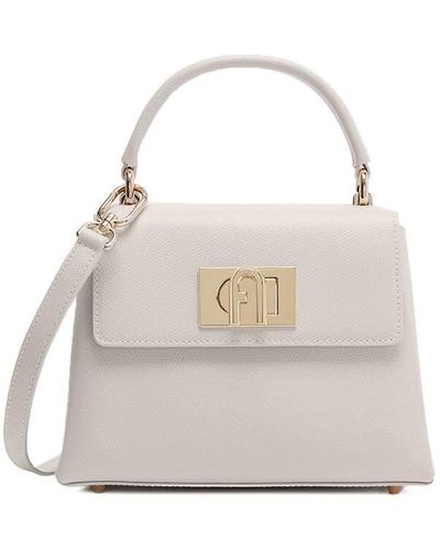 Furla 1927 Mini Parelgrijze Handtas - Wit