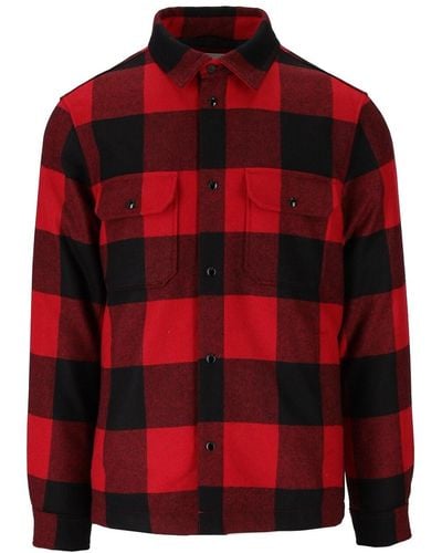 Woolrich Alaskan Check Zwart Overshirt - Rood