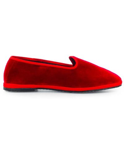 HABILLÈ Velvet Loafer - Red