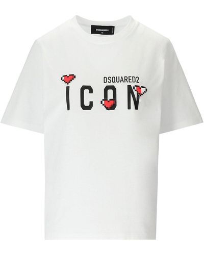 DSquared² T-shirt à logo Icon imprimé - Blanc