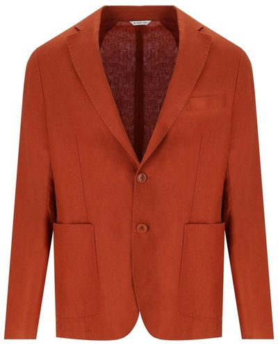 Manuel Ritz Rust Single Breasted Jacket - Orange