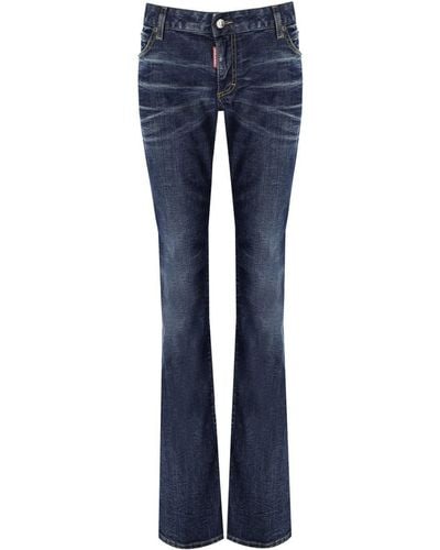 DSquared² Medium Waist Flare Jeans - Blauw