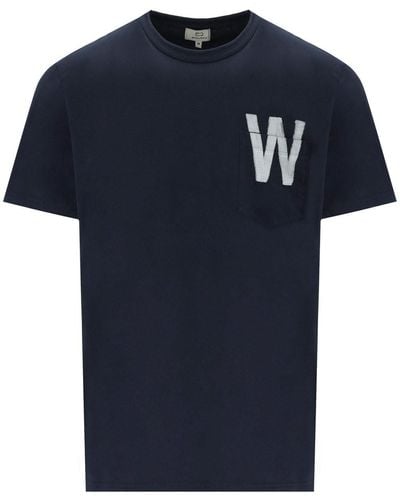 Woolrich Flag es t-shirt - Blau