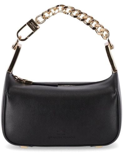 Elisabetta Franchi Mini Bag With Chain - Black