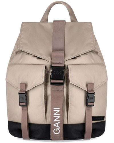 Ganni Tech Backpack - Natural