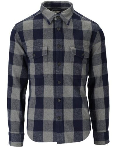 Woolrich Camicia oxbow buffalo blu