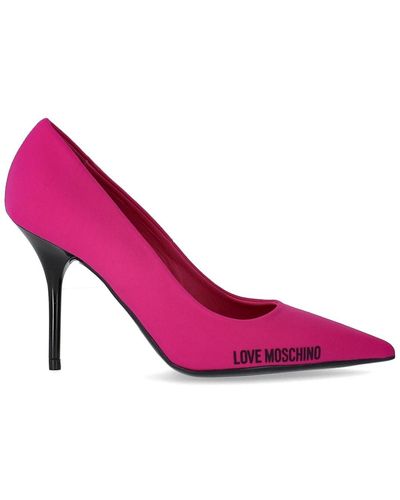 Love Moschino Zyclam lycra pumps - Pink