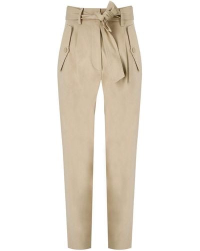 Weekend by Maxmara Occhio Beige Carrot Fit Trousers - Natural
