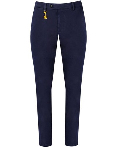 Manuel Ritz Slim Fit Gemêleerd Broek - Blauw