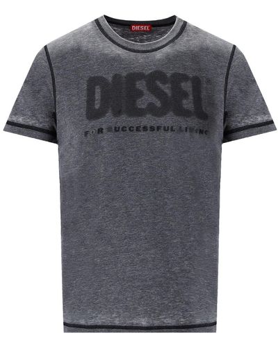 DIESEL T-wasy-ls T-shirt - Grijs