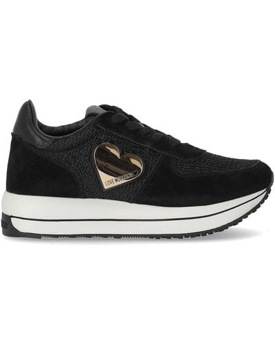 Love Moschino Sneaker With Heart - Black