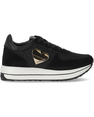 Love Moschino Sneaker Met Hart - Zwart