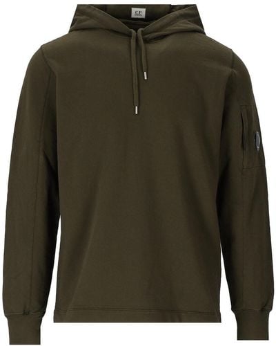 C.P. Company Sweat-shirt à capuche light fleece militaire - Vert