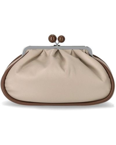 Weekend by Maxmara Pasticcino Lisotte Medium Sand Clutch Bag - Natural