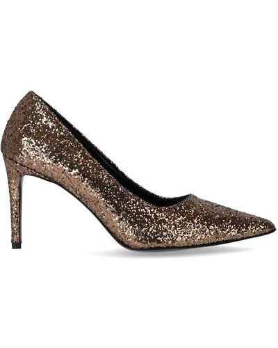 NCUB Zapato de tacón bit glitter bronce - Marrón