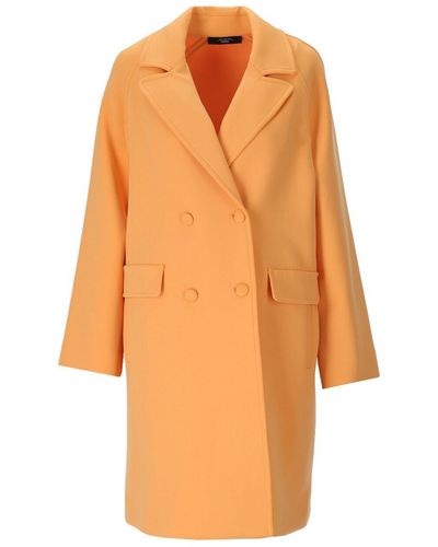 Weekend by Maxmara Plinio Orange Double-breasted Coat