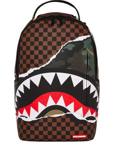 Sprayground Tear It Up Camo Backpack - Red