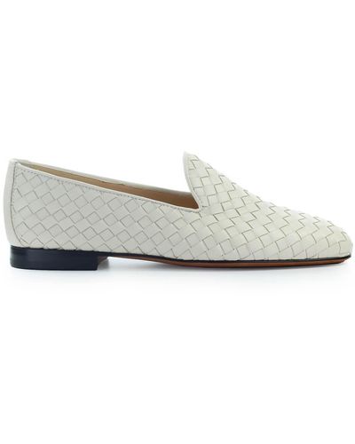Doucal's Creme Geweven Loafer - Wit