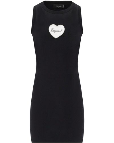 DSquared² Heart Cotton Dress - Black