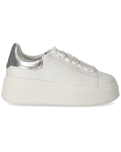 Ash Moby White Silver Trainer