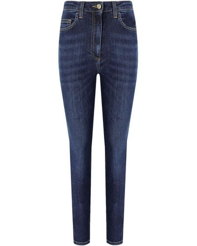 Elisabetta Franchi Vintage Skinny Fit Jeans - Blauw