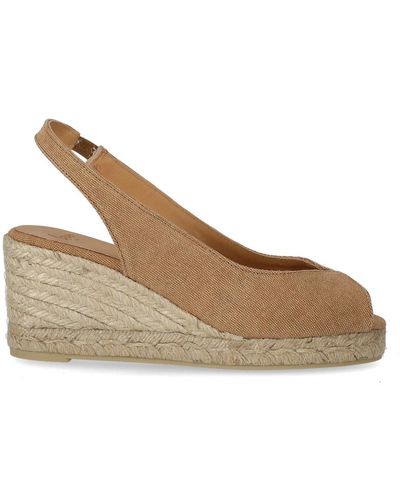 Castañer Castañer barbara karamell espadrille mit keil - Natur