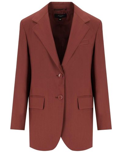 Weekend by Maxmara Veber Rost Single Breasted Blazer - Red
