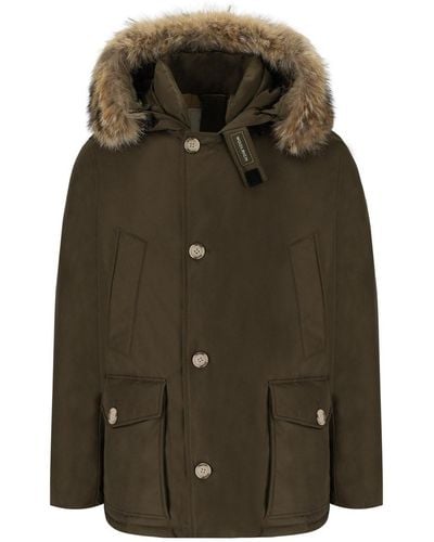 Woolrich Artic Detachable Fur Military Green Parka