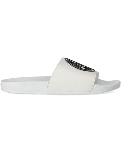 Versace Jeans Couture Sandali slides con stampa - Bianco