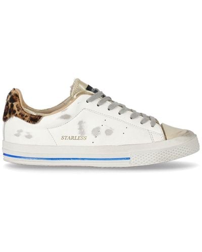 HIDNANDER Starless Low Gold Sneaker - White