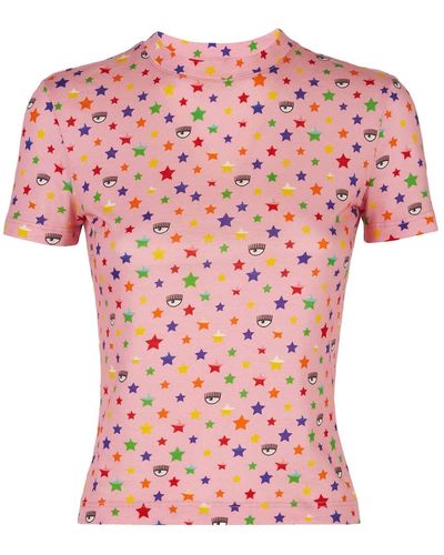 Chiara Ferragni Rainbow T-shirt - Roze