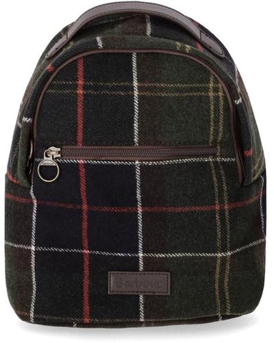 Barbour Mochila caley classic tartan - Negro