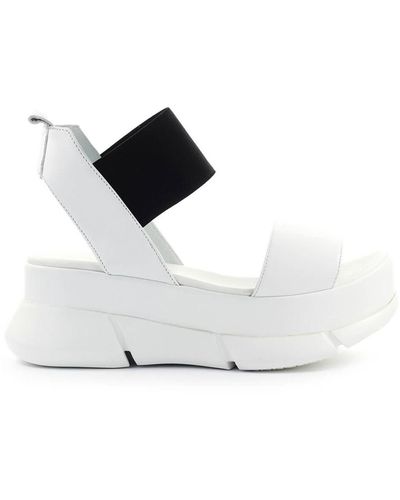Elena Iachi Double Platform Sandal - White