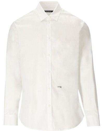DSquared² Chemise mini d2 relaxed blanche