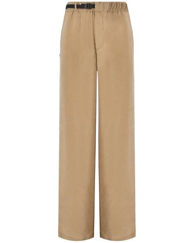 White Sand Shirley Wide Leg Trousers - Natural