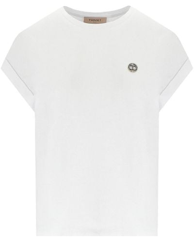 Twin Set T-shirt With Logo - White