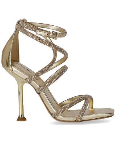 Michael Kors Imani Strappy Gold Heeled Sandal - Metallic