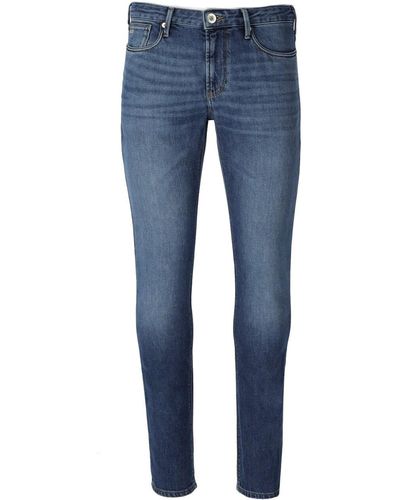 Emporio Armani J06 slim fit mittele jeans - Blau