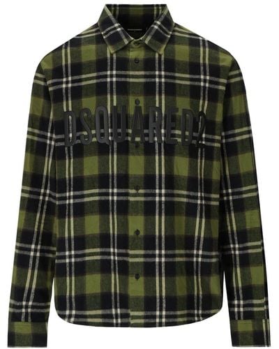 DSquared² Regular Shirt Tartan Overhemd - Groen