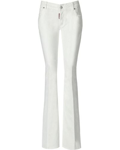 DSquared² TWIGGY Flare Jeans - White