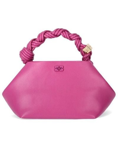Ganni Bou Fuchsia Handbag - Pink