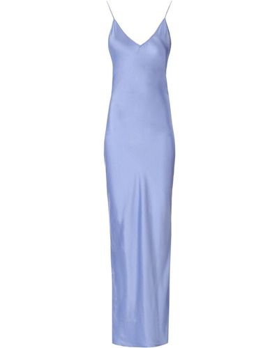 Essentiel Antwerp Divergent Light Blue Long Dress