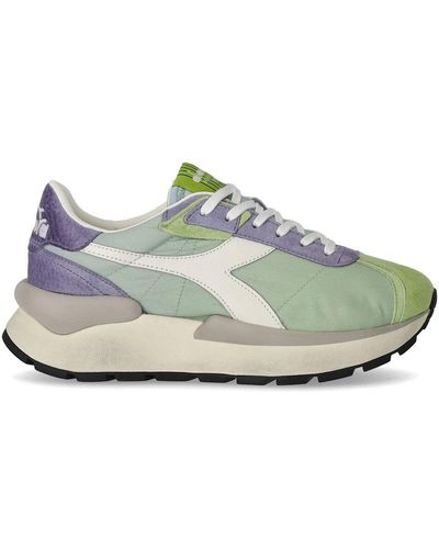 Diadora Mercury Elite Faded Paarse Sneaker - Groen