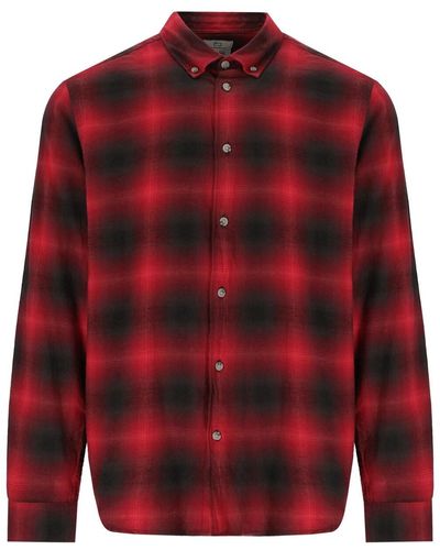 Woolrich Chemise madras check et noir - Rouge