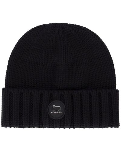 Woolrich E mütze mit logo - Schwarz