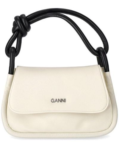 Ganni Bolso bandolera knot flap over - Neutro